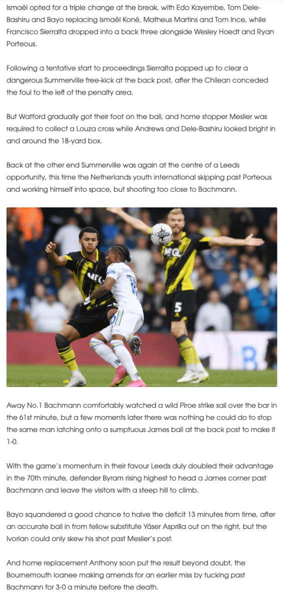 Millwall 0-3 Leeds United: Joel Piroe nets twice as Whites register second  victory - BBC Sport